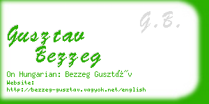 gusztav bezzeg business card